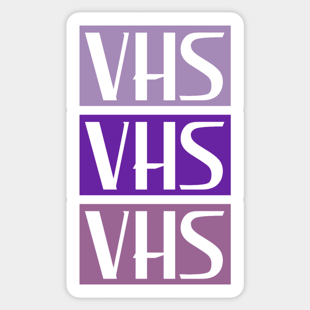 Tri-Colour Triple VHS Logo Sticker by Movie Vigilante